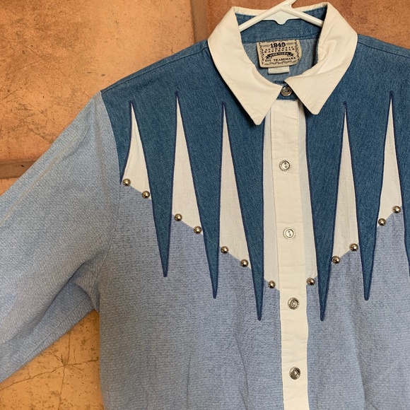 1849 Tops - Vintage Denim Western Shirt